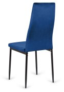 Krzesła tapicerowane zestaw 4 VALVA LINE VELVET BLUE Lugano