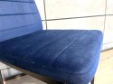Krzesła tapicerowane zestaw 4 VALVA LINE VELVET BLUE Lugano