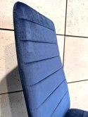 Krzesła tapicerowane zestaw 4 VALVA LINE VELVET BLUE Lugano