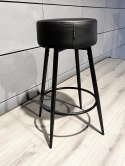 Krzesło barowe ASTI BLACK PU hoker BAR Lugano