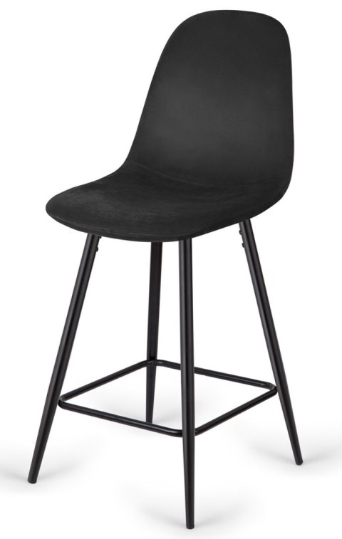 Krzesło barowe AVA BLACK VELVET hoker BAR Lugano Krzesło barowe AVA BLACK VELVET hoker BAR Lugano
