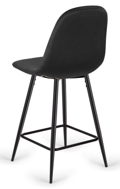 Krzesło barowe AVA BLACK VELVET hoker BAR Lugano Krzesło barowe AVA BLACK VELVET hoker BAR Lugano