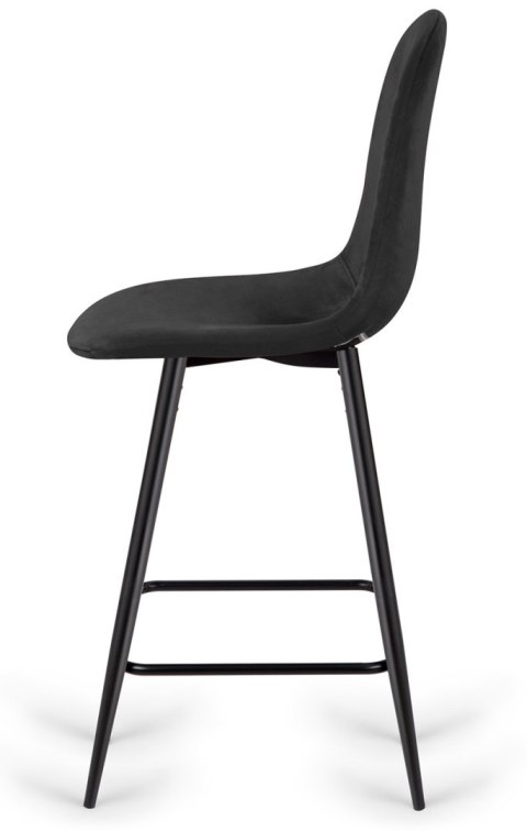 Krzesło barowe AVA BLACK VELVET hoker BAR Lugano Krzesło barowe AVA BLACK VELVET hoker BAR Lugano