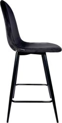 Krzesło barowe AVA BLACK VELVET hoker BAR Lugano