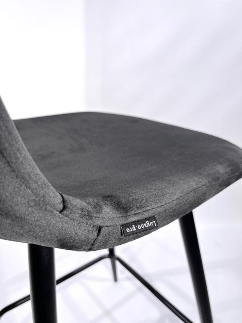 Krzesło barowe AVA BLACK VELVET hoker BAR Lugano Krzesło barowe AVA BLACK VELVET hoker BAR Lugano