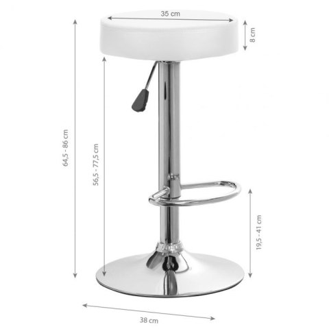 Krzesło barowe SMILE BAR BLACK PU hoker OUTLET Lugano Krzesło barowe SMILE BAR BLACK PU hoker OUTLET Lugano