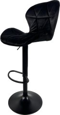 Krzesło barowe SMILE VASTO BLACK VELVET hoker Lugano
