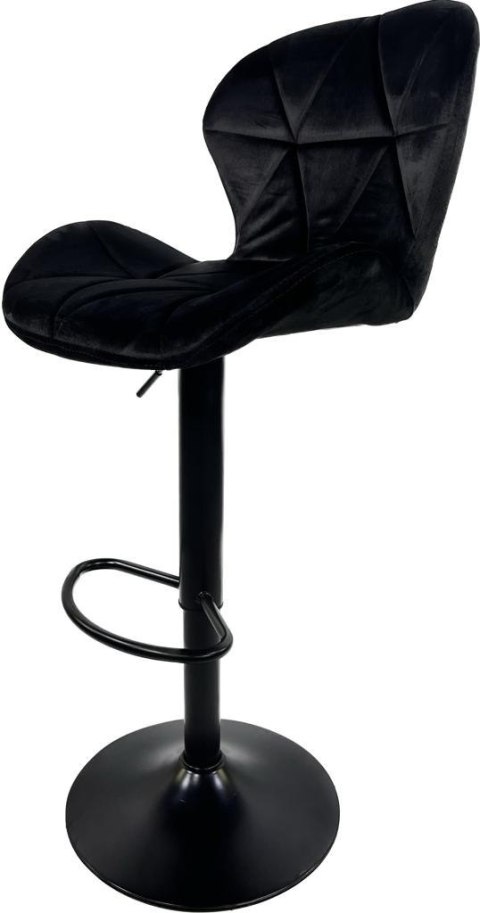 Krzesło barowe SMILE VASTO BLACK VELVET hoker Lugano Krzesło barowe SMILE VASTO BLACK VELVET hoker Lugano
