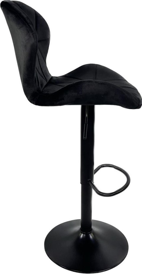 Krzesło barowe SMILE VASTO BLACK VELVET hoker Lugano Krzesło barowe SMILE VASTO BLACK VELVET hoker Lugano