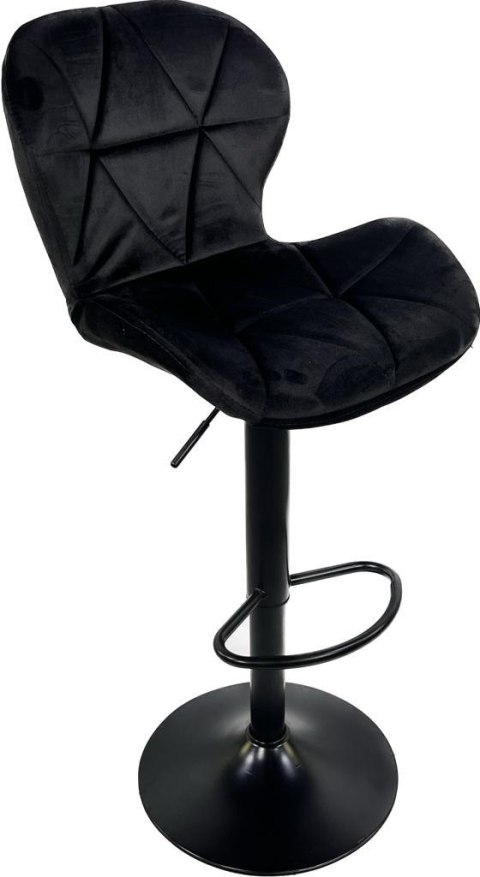 Krzesło barowe SMILE VASTO BLACK VELVET hoker Lugano Krzesło barowe SMILE VASTO BLACK VELVET hoker Lugano