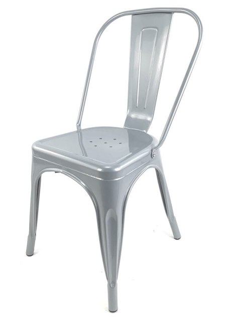 Krzesło metalowe loft CORSICA LIGHT GREY OUTLET Lugano Krzesło metalowe loft CORSICA LIGHT GREY OUTLET Lugano