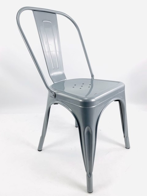 Krzesło metalowe loft CORSICA LIGHT GREY OUTLET Lugano Krzesło metalowe loft CORSICA LIGHT GREY OUTLET Lugano