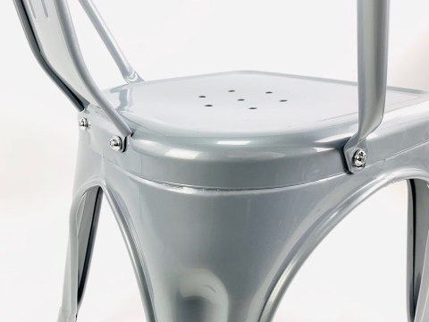 Krzesło metalowe loft CORSICA LIGHT GREY OUTLET Lugano Krzesło metalowe loft CORSICA LIGHT GREY OUTLET Lugano
