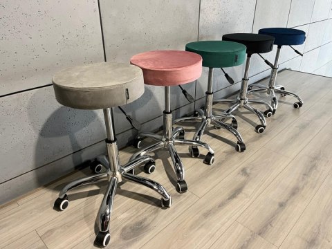 Krzesło obrotowe SIMPLE OFFICE GREY VELVET Lugano Krzesło obrotowe SIMPLE OFFICE GREY VELVET Lugano