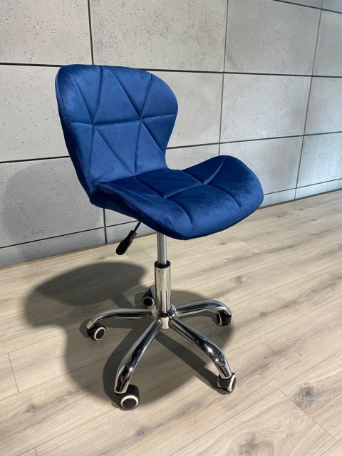 Krzesło obrotowe VASTO OFFICE VELVET BLUE Lugano Krzesło obrotowe VASTO OFFICE VELVET BLUE Lugano
