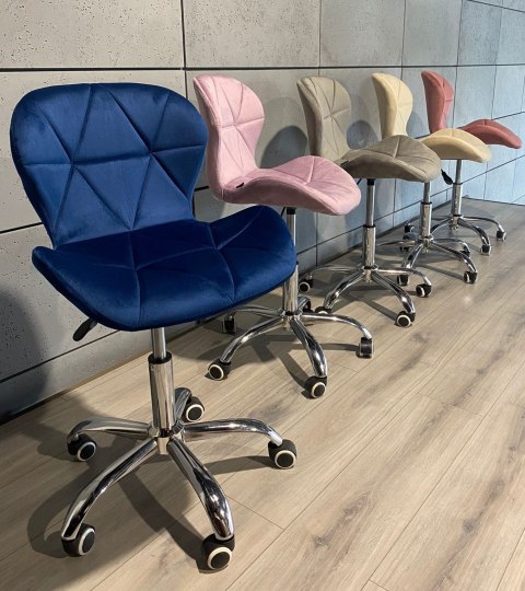 Krzesło obrotowe VASTO OFFICE VELVET BLUE Lugano Krzesło obrotowe VASTO OFFICE VELVET BLUE Lugano