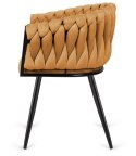 Krzesło plecione Lugano fotel TRECCIA BEIGE VELVET SMOKE Lugano