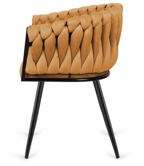 Krzesło plecione Lugano fotel TRECCIA BEIGE VELVET SMOKE Lugano Krzesło plecione Lugano fotel TRECCIA BEIGE VELVET SMOKE Lugano