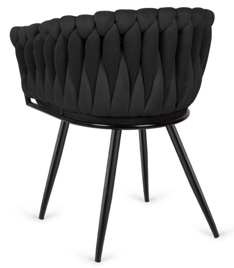 Krzesło plecione Lugano fotel TRECCIA BLACK VELVET SMOKE Lugano Krzesło plecione Lugano fotel TRECCIA BLACK VELVET SMOKE Lugano