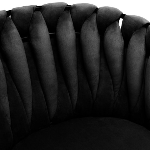 Krzesło plecione Lugano fotel TRECCIA BLACK VELVET SMOKE Lugano Krzesło plecione Lugano fotel TRECCIA BLACK VELVET SMOKE Lugano