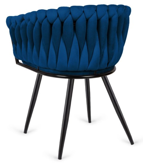 Krzesło plecione Lugano fotel TRECCIA BLUE VELVET SMOKE Lugano Krzesło plecione Lugano fotel TRECCIA BLUE VELVET SMOKE Lugano