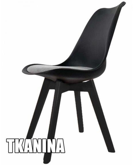 Krzesło skandynawskie MONZA BLACK Pro SMOKE Lugano Krzesło skandynawskie MONZA BLACK Pro SMOKE Lugano