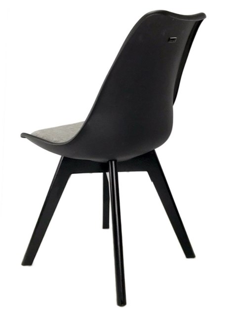 Krzesło skandynawskie MONZA BLACK Pro SMOKE Lugano Krzesło skandynawskie MONZA BLACK Pro SMOKE Lugano