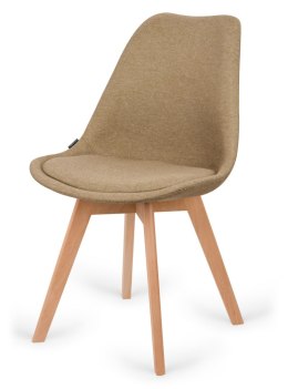 Krzesło skandynawskie MONZA GRANDE BEIGE FABRIC Lugano