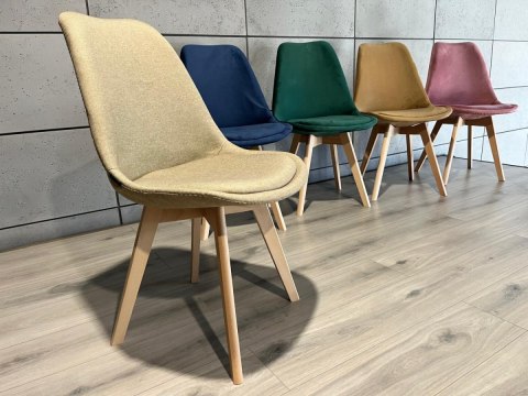 Krzesło skandynawskie MONZA GRANDE BEIGE FABRIC Lugano Krzesło skandynawskie MONZA GRANDE BEIGE FABRIC Lugano
