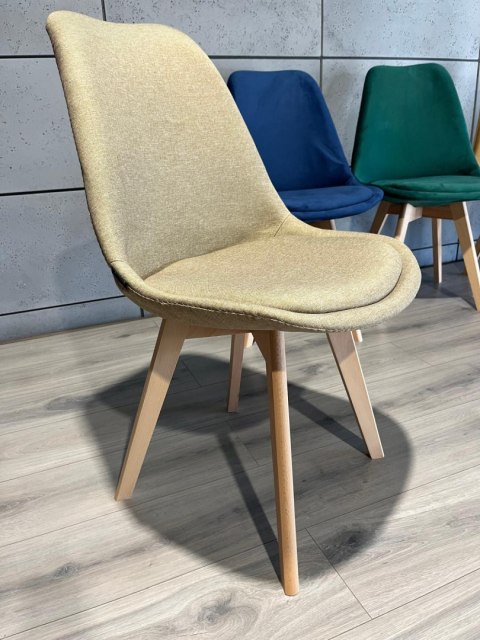 Krzesło skandynawskie MONZA GRANDE BEIGE FABRIC Lugano Krzesło skandynawskie MONZA GRANDE BEIGE FABRIC Lugano