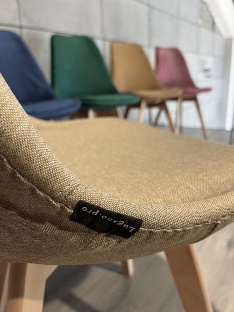 Krzesło skandynawskie MONZA GRANDE BEIGE FABRIC Lugano Krzesło skandynawskie MONZA GRANDE BEIGE FABRIC Lugano
