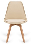 Krzesło skandynawskie MONZA GRANDE BEIGE VELVET Lugano