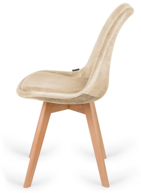 Krzesło skandynawskie MONZA GRANDE BEIGE VELVET Lugano Krzesło skandynawskie MONZA GRANDE BEIGE VELVET Lugano