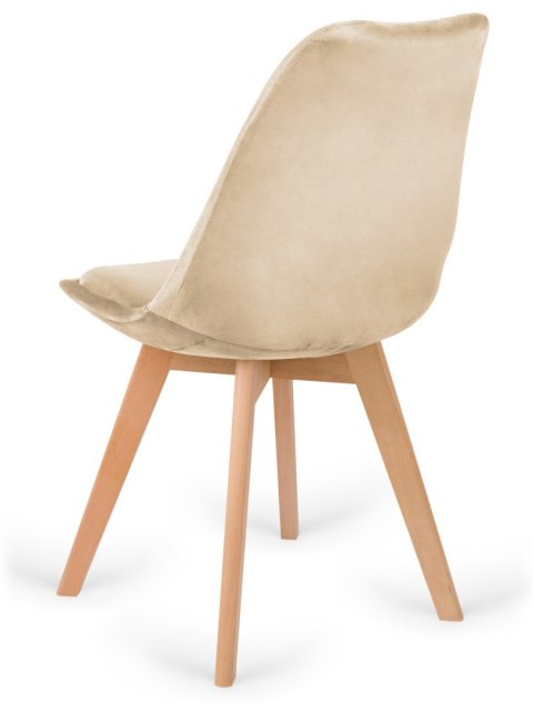 Krzesło skandynawskie MONZA GRANDE BEIGE VELVET Lugano Krzesło skandynawskie MONZA GRANDE BEIGE VELVET Lugano