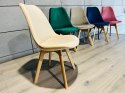 Krzesło skandynawskie MONZA GRANDE BEIGE VELVET Lugano