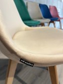 Krzesło skandynawskie MONZA GRANDE BEIGE VELVET Lugano