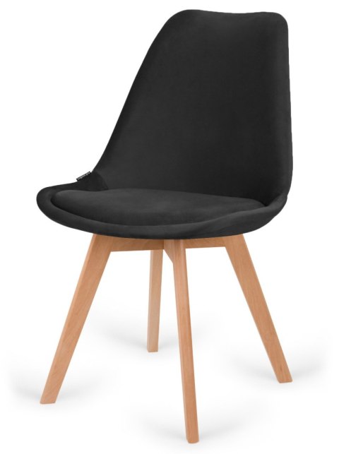 Krzesło skandynawskie MONZA GRANDE BLACK VELVET II GATUNEK Lugano Krzesło skandynawskie MONZA GRANDE BLACK VELVET II GATUNEK Lugano