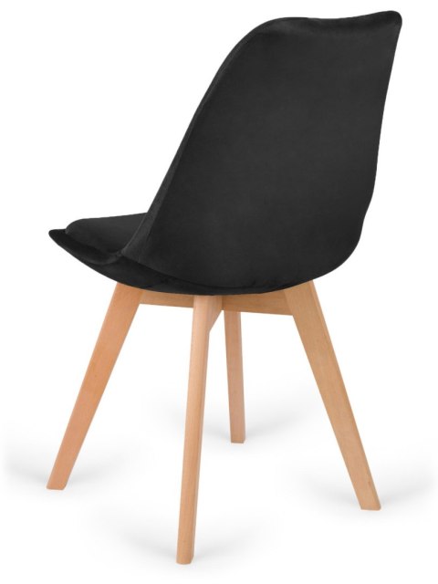 Krzesło skandynawskie MONZA GRANDE BLACK VELVET II GATUNEK Lugano Krzesło skandynawskie MONZA GRANDE BLACK VELVET II GATUNEK Lugano