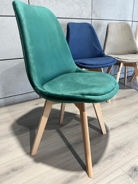 Krzesło skandynawskie MONZA GRANDE GREEN VELVET Lugano Krzesło skandynawskie MONZA GRANDE GREEN VELVET Lugano
