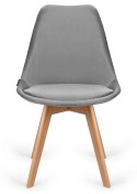 Krzesło skandynawskie MONZA GRANDE GREY VELVET Lugano