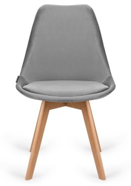 Krzesło skandynawskie MONZA GRANDE GREY VELVET Lugano