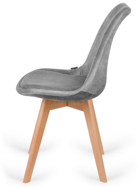 Krzesło skandynawskie MONZA GRANDE GREY VELVET Lugano Krzesło skandynawskie MONZA GRANDE GREY VELVET Lugano