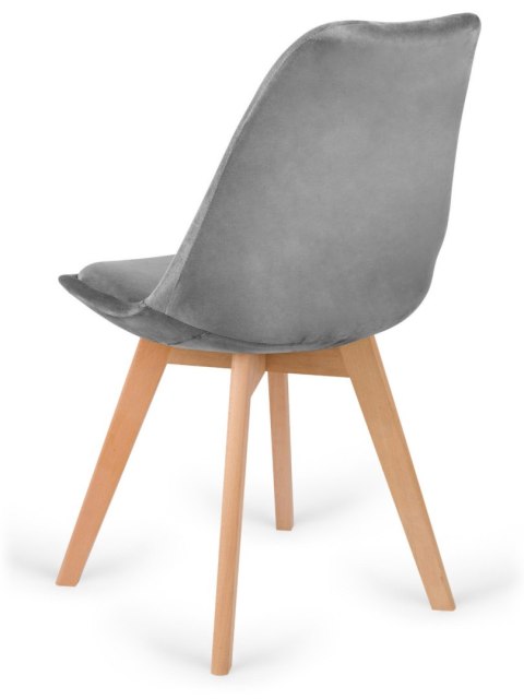Krzesło skandynawskie MONZA GRANDE GREY VELVET Lugano Krzesło skandynawskie MONZA GRANDE GREY VELVET Lugano