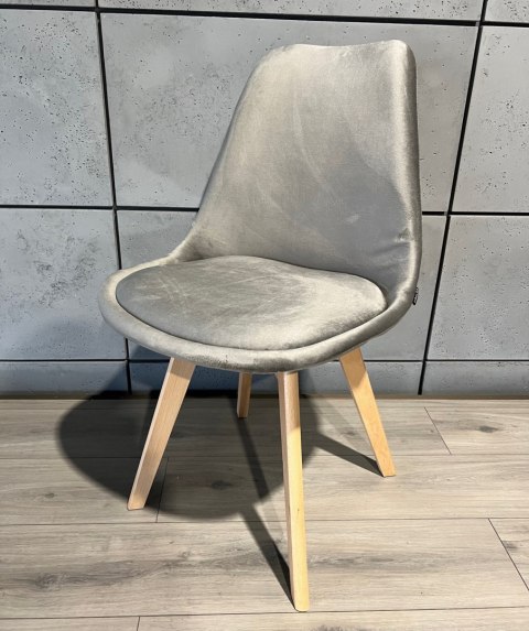 Krzesło skandynawskie MONZA GRANDE GREY VELVET Lugano Krzesło skandynawskie MONZA GRANDE GREY VELVET Lugano
