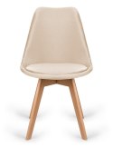 Krzesło skandynawskie MONZA GRANDE Zestaw 4 sztuki BEIGE VELVET Lugano