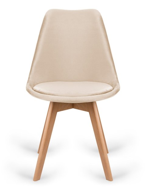 Krzesło skandynawskie MONZA GRANDE Zestaw 4 sztuki BEIGE VELVET Lugano Krzesło skandynawskie MONZA GRANDE Zestaw 4 sztuki BEIGE VELVET Lugano