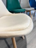 Krzesło skandynawskie MONZA GRANDE Zestaw 4 sztuki BEIGE VELVET Lugano