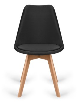 Krzesło skandynawskie MONZA GRANDE Zestaw 4 sztuki BLACK VELVET Lugano