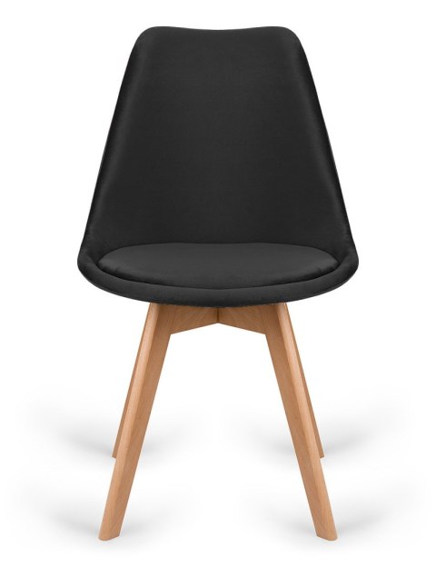 Krzesło skandynawskie MONZA GRANDE Zestaw 4 sztuki BLACK VELVET Lugano Krzesło skandynawskie MONZA GRANDE Zestaw 4 sztuki BLACK VELVET Lugano