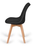 Krzesło skandynawskie MONZA GRANDE Zestaw 4 sztuki BLACK VELVET Lugano